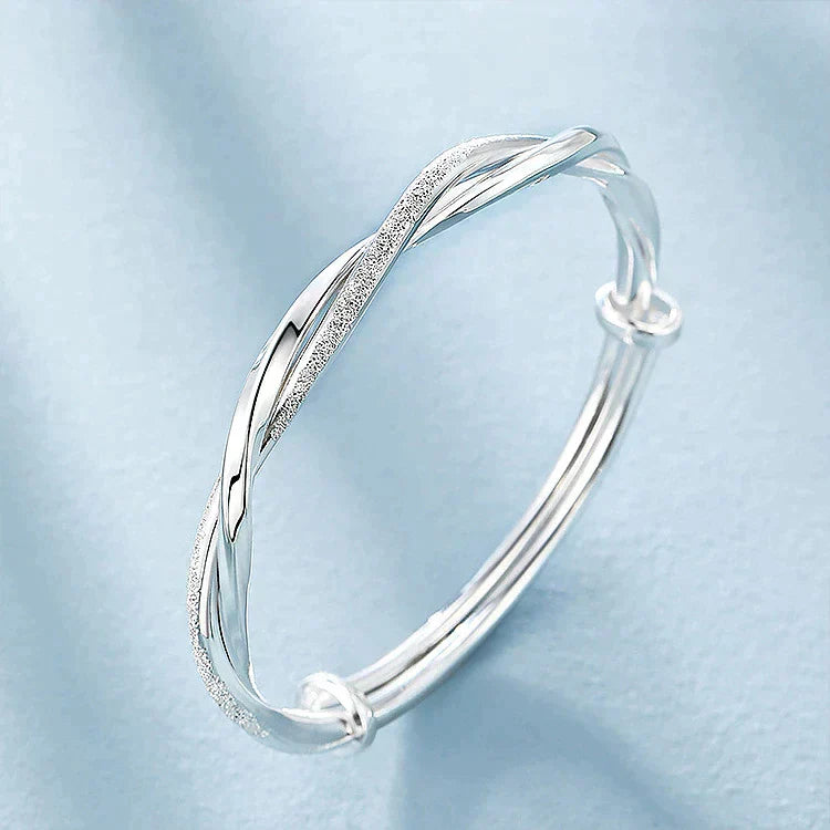 Amelith | Zilveren Armband met gedraaide structuur