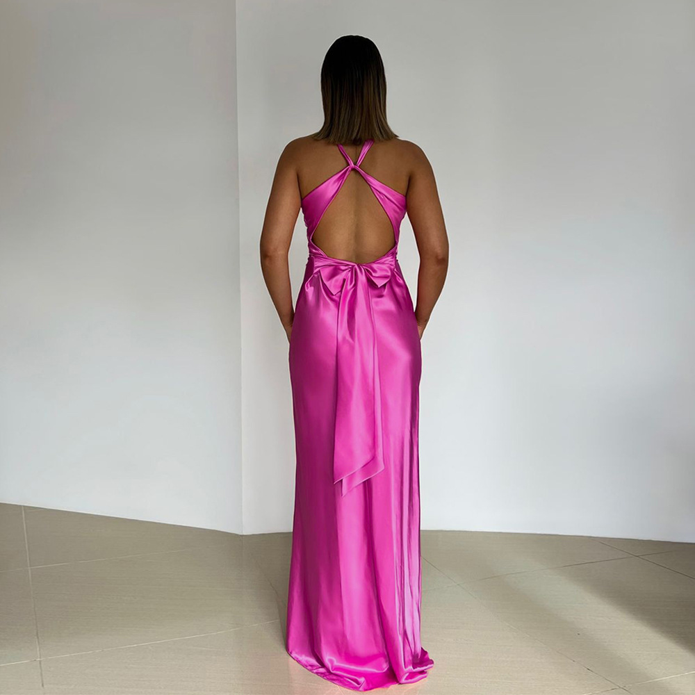 Zahara | Elegante Dames Mouwloze Avondjurk V-hals en Lange A-lijn