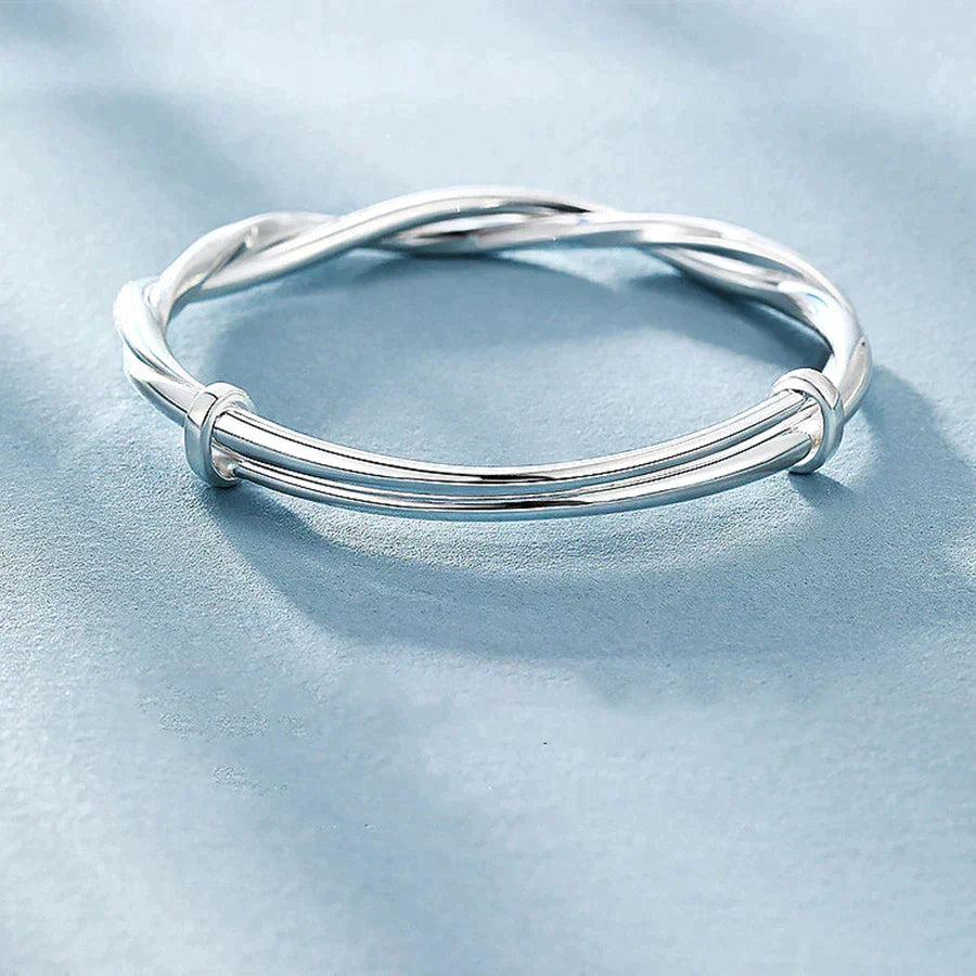 Amelith | Zilveren Armband met gedraaide structuur