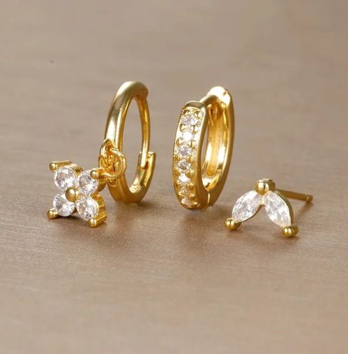 Bellina | Set van gouden oorringen met elegant design