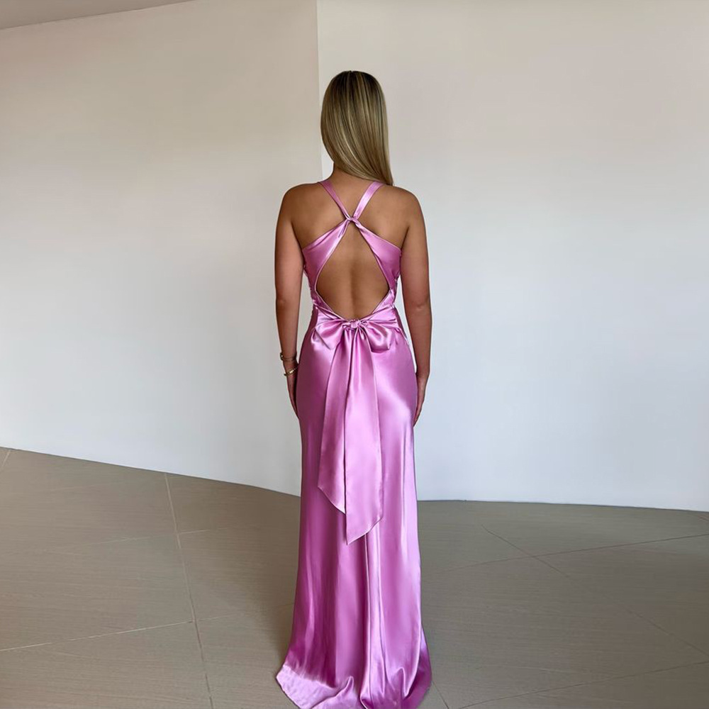 Zahara | Elegante Dames Mouwloze Avondjurk V-hals en Lange A-lijn