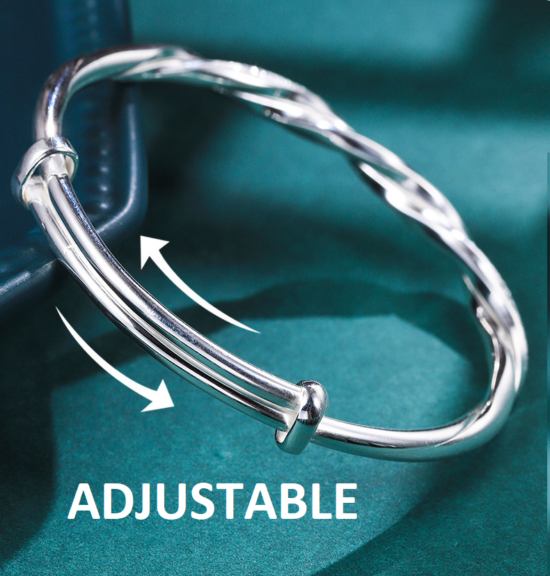 Amelith | Zilveren Armband met gedraaide structuur