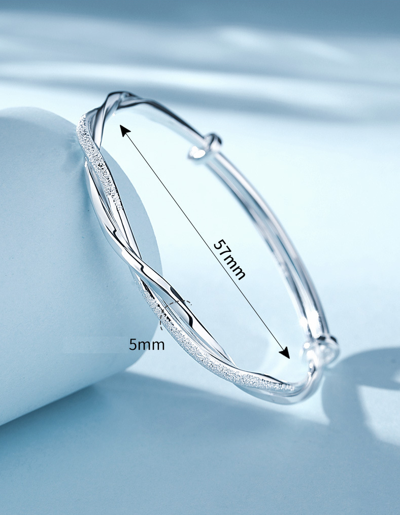 Amelith | Zilveren Armband met gedraaide structuur