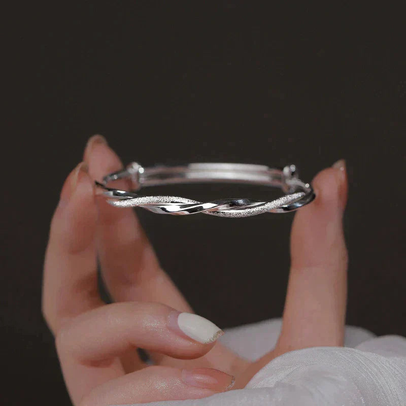 Amelith | Zilveren Armband met gedraaide structuur