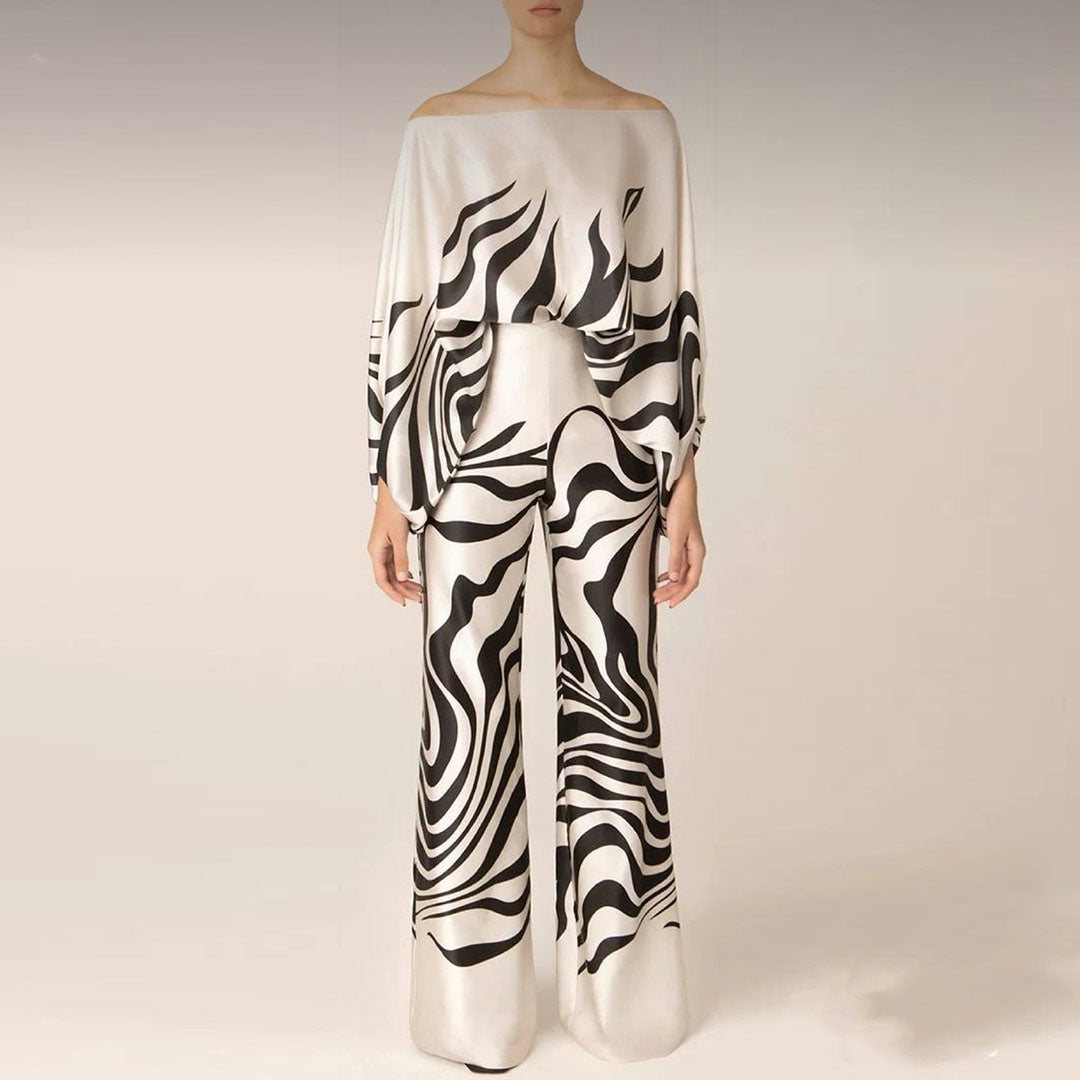 EVELI ™ | Elegante Satijnen Tweedelige Set Dames