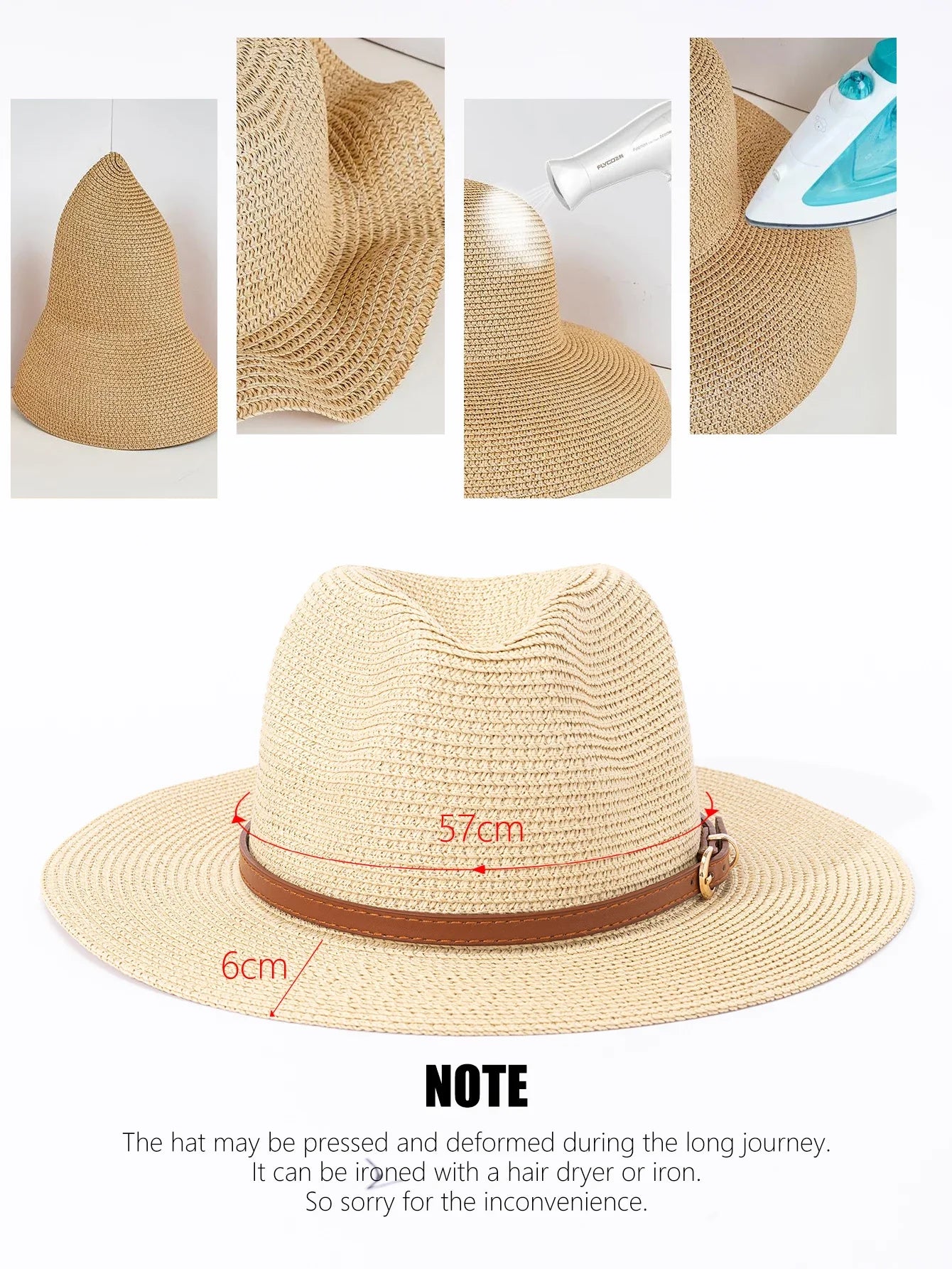 Silvia | Stro Hoed met elegante details