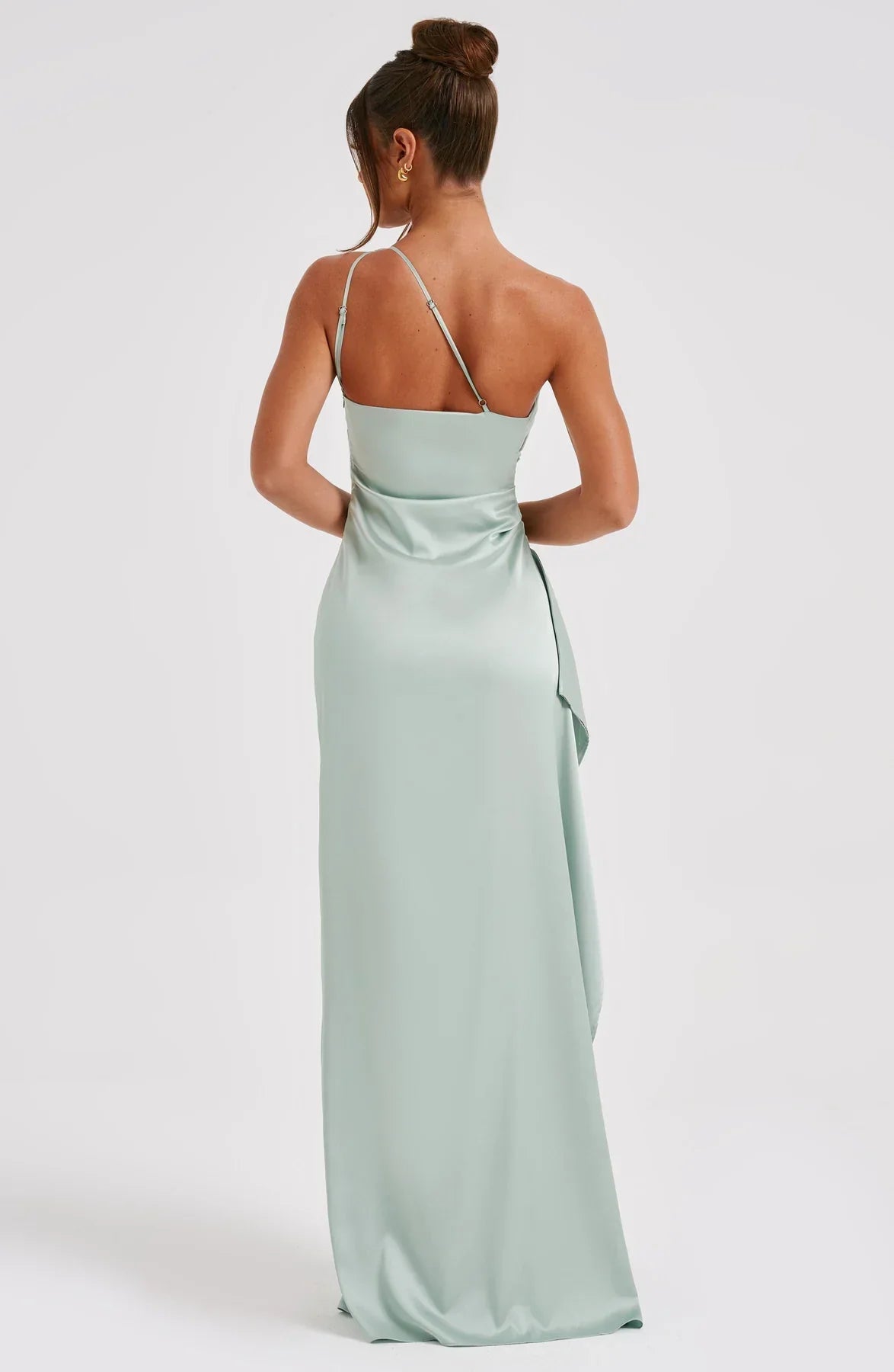 JEMMA ™ | Elegante Satijnen Splitjurk met één Schouder