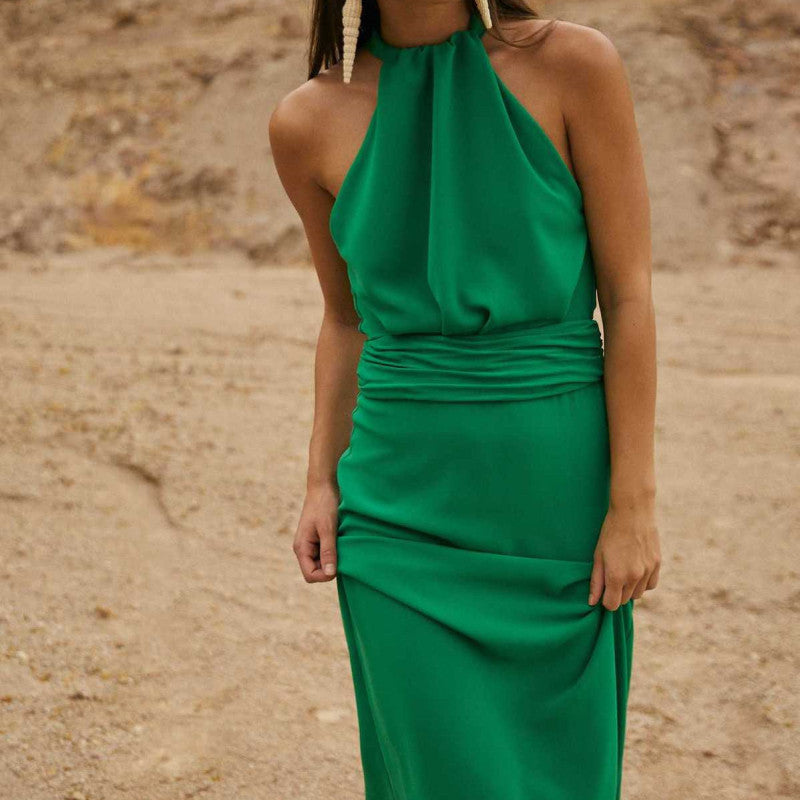 JOSLYN ™ | Elegante Rugloze Maxi Jurk