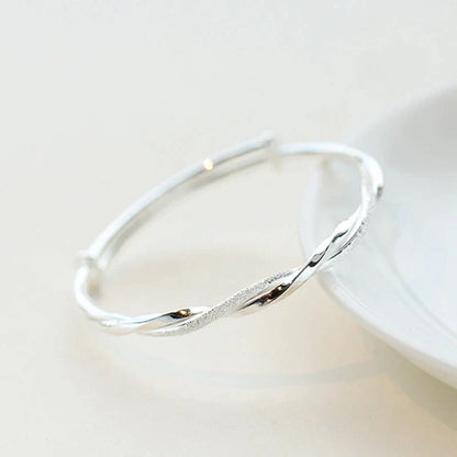 Amelith | Zilveren Armband met gedraaide structuur