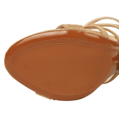 EDITH ™ | Gladiator Hakken met Verfijnde Bandjes