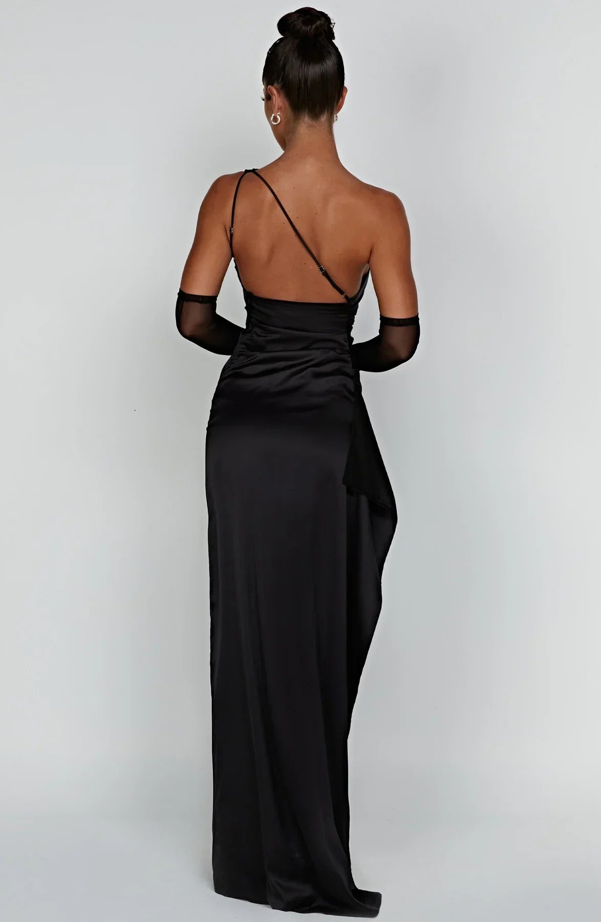 JEMMA ™ | Elegante Satijnen Splitjurk met één Schouder